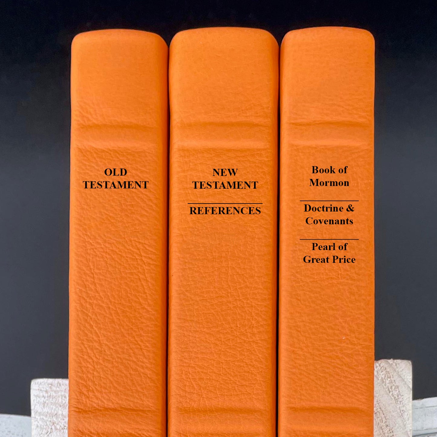 LDS Old Testament, New Testament, and Triple - Full-grain Leather, Made-to-Order
