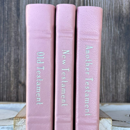 LDS Old Testament, New Testament, and Another Testament - Scripture only - Full-grain Leather, Made-to-Order