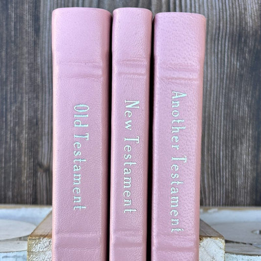 LDS Old Testament, New Testament, and Another Testament - Scripture only - Full-grain Leather, Made-to-Order