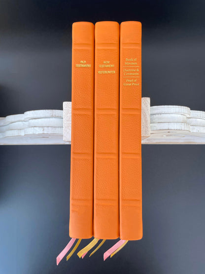 LDS Old Testament, New Testament, and Triple - Full-grain Leather, Made-to-Order