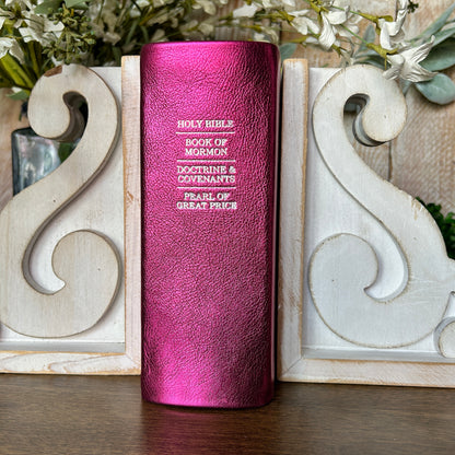 LDS Quad Combination - Metallic Hot Pink Full-Grain Leather | Ready-Made
