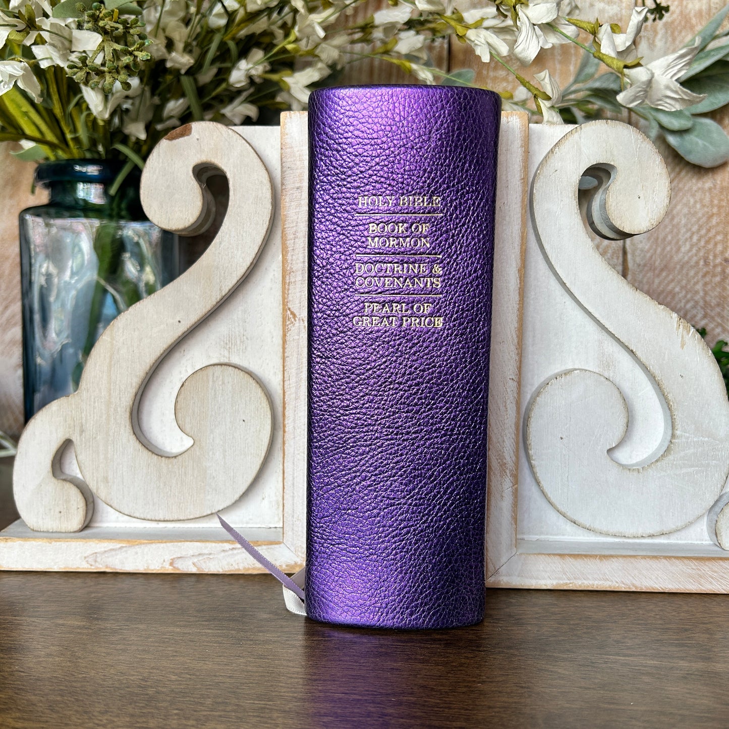 LDS Quad Combination - Metallic Purple Full-Grain Leather | Ready-Made