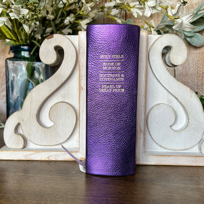LDS Quad Combination - Metallic Purple Full-Grain Leather | Ready-Made